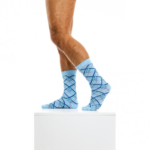 PAIRE DE CHAUSSETTES HAUTES LIGHT BLUE XS2014 - MODUS VIVENDI PAIRE DE CHAUSSETTES HAUTES LIGHT BLUE XS2014 - MODUS VIVENDI