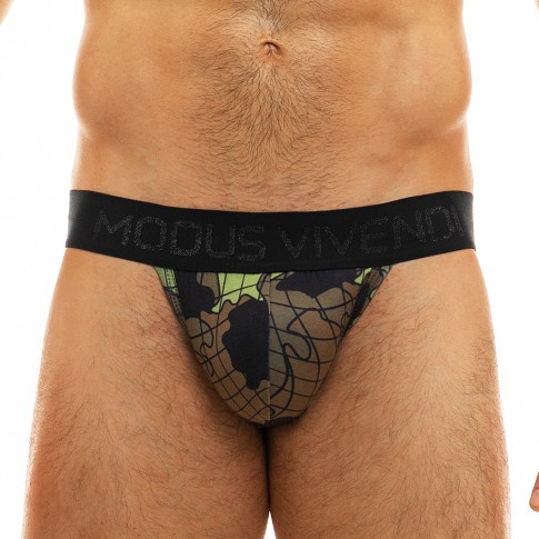 SLIP TANGA BRIEF TRAPPED CAMO KAKI 11012  - MODUS VIVENDI