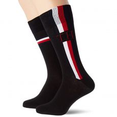 PACK DE 2 PAIRES DE CHAUSSETTES ICONIC STRIPE NOIR - TOMMY