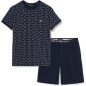 TENUE D'INTERIEUR PATTERN BERMUDA + T-SHIRT MARINE - ARMANI