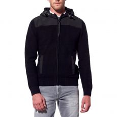 GILET REGULAR BI-MATIERE NOIR - KAPORAL