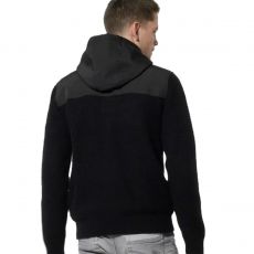 GILET REGULAR BI-MATIERE NOIR - KAPORAL