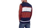 PULL BENJI TRICOLOR BLANC/BRICK/MARINE - KAPORAL