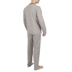 PYJAMA MANCHES LONGUES + PANTALON GRIS VELO 54772 - ADMAS