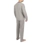 PYJAMA MANCHES LONGUES + PANTALON GRIS VELO 54772 - ADMAS