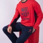PYJAMA MANCHES LONGUES + PANTALON BARCA MARINE 54891 - ADMAS