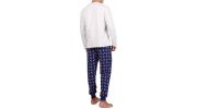 PYJAMA MANCHES LONGUES + PANTALON BREAK MARINE/GRIS 54786 - ADMAS