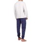 PYJAMA MANCHES LONGUES + PANTALON BREAK MARINE/GRIS 54786 - ADMAS