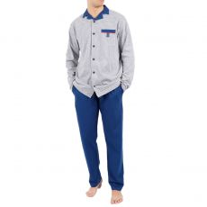 PYJAMA MANCHES LONGUES + PANTALON BLADE BLEU 54761 - ADMAS