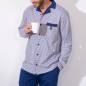 PYJAMA MANCHES LONGUES + PANTALON BLADE BLEU 54761 - ADMAS