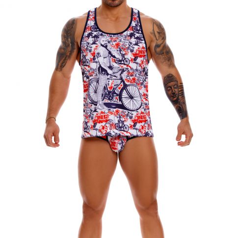 TANK TOP JAMES BLEU/BLANC/ROUGE 1123 - JOR