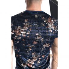 T-SHIRT EWAN EN VELOUR BLEU - L'HOMME INVISIBLE