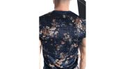 T-SHIRT EWAN EN VELOUR BLEU - L'HOMME INVISIBLE