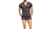 T-SHIRT ELYSEE EN DENTELLE BLEU - L'HOMME INVISIBLE