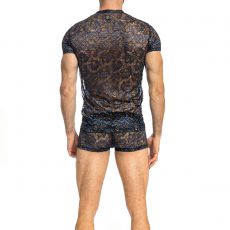 T-SHIRT ELYSEE EN DENTELLE NOIR - L'HOMME INVISIBLE