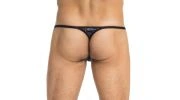 STRING ELYSEE EN DENTELLE NOIR - L'HOMME INVISIBLE