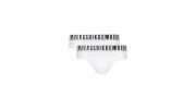 T-SHIRT COL V MICROMODAL BLANC - BIKKEMBERGS