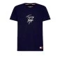 T-SHIRT COL ROND LOGO TOMMY HILFIGER MARINE M01787  - TOMMY HILFIGER