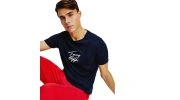 T-SHIRT COL ROND LOGO TOMMY HILFIGER MARINE M01787  - TOMMY HILFIGER