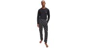 TENUE D INTERIEUR PANTALON + T-SHIRT MANCHES LONGUES NOIR NM2019E - CALVIN KLEIN