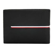 PORTEFEUILLE HORIZONTAL TH DOWNTOWN CC AND COIN NOIR  - TOMMY HILFIGER