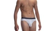 SLIP SPORT MICROFIBRE BLANC RED2059 - OLAF BENZ