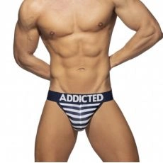 PACK DE 3 JOCKS MESH PUSH UP SAILOR MARINE/JAUNE/ROUGE AD965 - ADDICTED