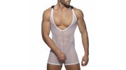 BODY EN MESH WRESTLING BLANC AD945 - ADDICTED