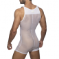 BODY EN MESH WRESTLING BLANC AD945 - ADDICTED