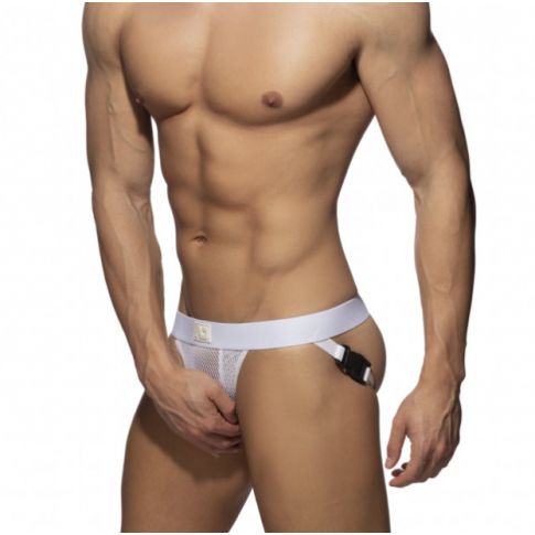 JOCK STRAP CLICK PUSH UP EN MESH BLANC AD946 - ADDICTED