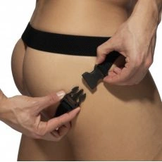 JOCK STRAP CLICK PUSH UP EN MESH NOIR AD946 - ADDICTED