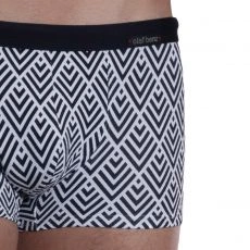BOXER DE BAIN SURFPANTS NOIR/BLANC BLU2050 - OLAF BENZ