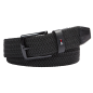 CEINTURE DENTON ELASTIC BELT BOUCLE ARDILLON ASPECT TRÉSSÉ NOIR - TOMMY HILFIGER CEINTURE DENTON ELASTIC BELT BOUCLE ARDILLON ASPECT TRÉSSÉ NOIR - TOMMY HILFIGER