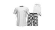 TENUE D INTERIEUR SHORT + T-SHIRT MANCHES COURTES BLANC NM2128E - CALVIN KLEIN