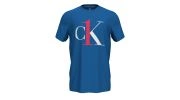 T-SHIRT CREW NECK MANCHES COURTES COL ROND BLEU NM1903E - CALVIN KLEIN