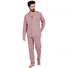 COFFRET PYJAMA MANCHES LONGUES + PANTALON SCARF BORDEAUX - ADMAS