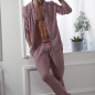 COFFRET PYJAMA MANCHES LONGUES + PANTALON SCARF BORDEAUX - ADMAS