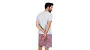 COFFRET PYJAMA MANCHES COURTES + SHORT TOUCHDOWN GRIS 55350 - ADMAS