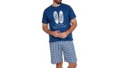 COFFRET PYJAMA MANCHES COURTES + SHORT MOVE FORWARD BLEU - ADMAS