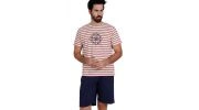 COFFRET PYJAMA MANCHES COURTES + SHORT BRUJULA ROUGE - ADMAS