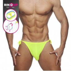 SLIP DE BAIN RING UP JAUNE FLUO ADS246 - ADDICTED