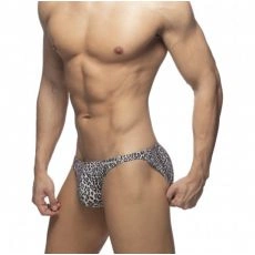 SLIP DE BAIN LEOPARD PACK UP GRIS - ADDICTED