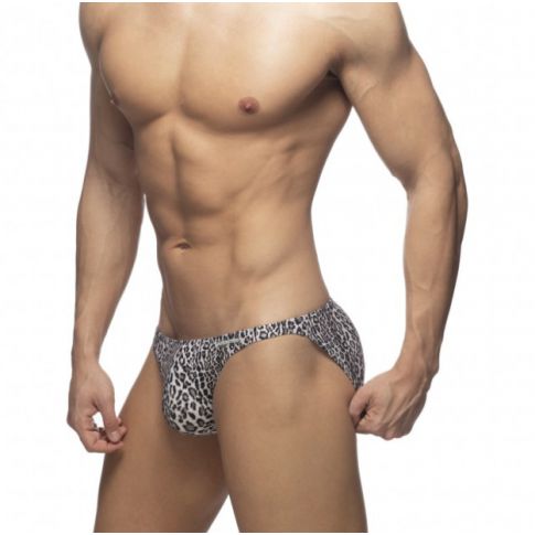 SLIP DE BAIN LEOPARD PACK UP GRIS ADS270 - ADDICTED