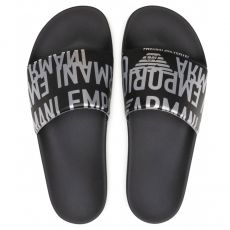 CLAQUETTES LOGOTEES NOIRES - ARMANI