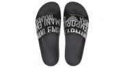 CLAQUETTES LOGOTEES NOIRES - ARMANI