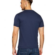 T-SHIRT BANDE LOGO COL ROND MARINE - EMPORIO ARMANI