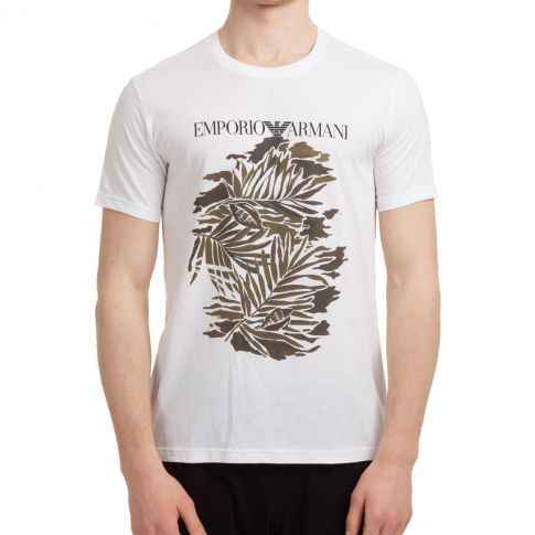 T-SHIRT TROPIC BLANC - EMPORIO ARMANI
