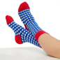 PAIRE DE CHAUSSETTES MOTIF PIED DE POULE BLEU - NATURAL VIBES