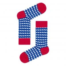 PAIRE DE CHAUSSETTES MOTIF PIED DE POULE BLEU - NATURAL VIBES