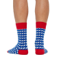 PAIRE DE CHAUSSETTES MOTIF PIED DE POULE BLEU - NATURAL VIBES